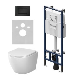 Унитаз с инсталляцией AM.PM Like IS100238.801900 черный